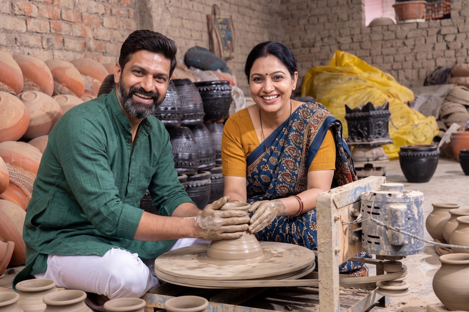 Pottery date night Houston hands-on couples activity